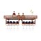 3-Tier Wall Mount Wine Rack with Glass Holder – Industrial Iron Storage Shelf, Bronze